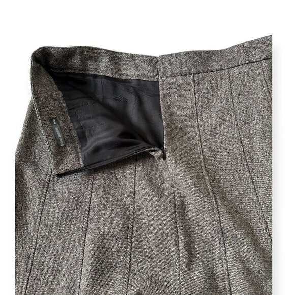 Barbara Bui Initials Wool Tweed A line Midi Skirt, Size FR40/M, Gray - Picture 9 of 14